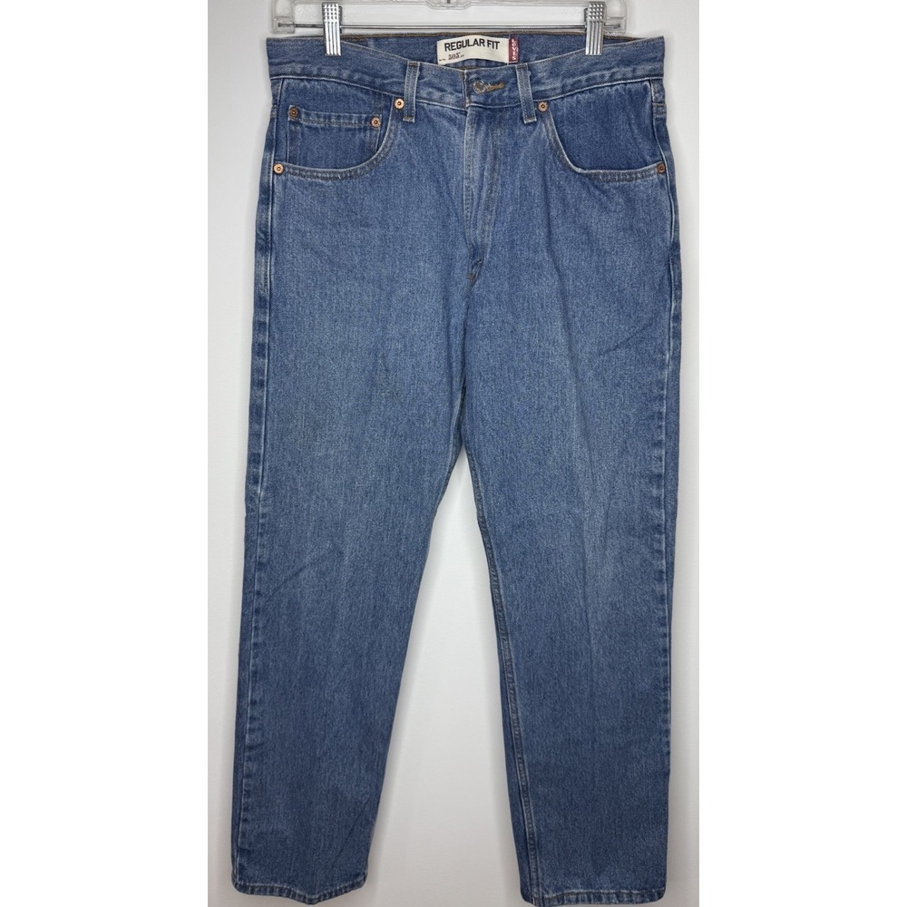 Levi's Jeans 505 Regular Fit Men's 33x32 Blue Straight‎ Leg 100% Cotton Denim
